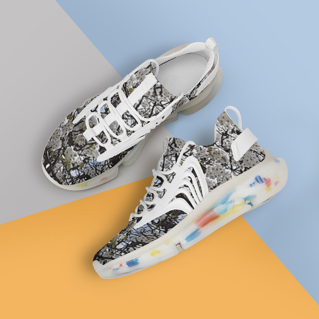 OOTO - BLOSSOMS - SF_S35 Air Max React Sneakers - White soles - 1 COLOR -