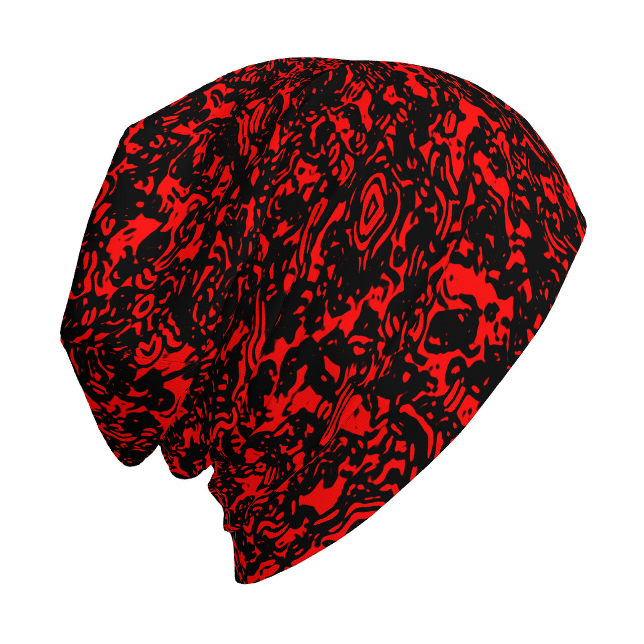 OOTO - RED STATIC - HC_T7 Adult Fashion Knitted Beanie - 1 COLOR -