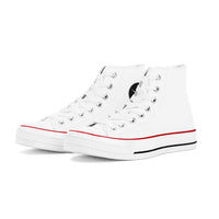 Thumbnail for OOTO - CLASSIC B & W OVER WHITE - D70 High Top Canvas Shoes - White soles - 1 COLOR -