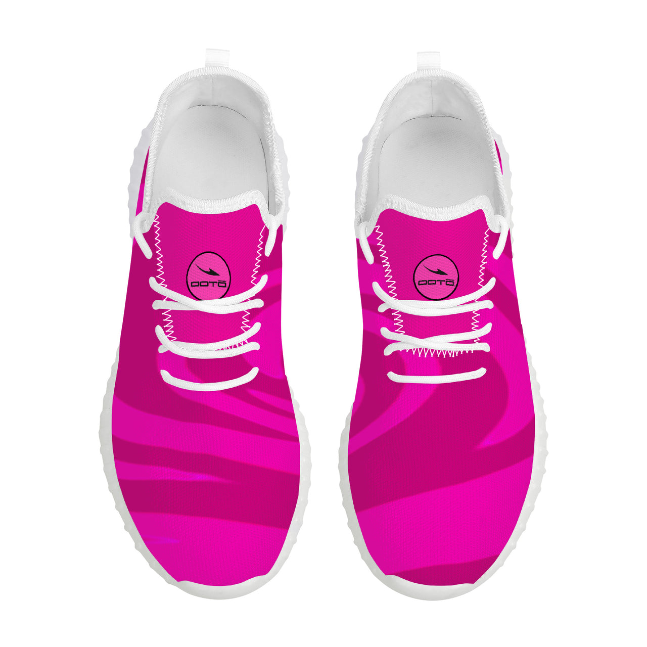 OOTO - Mesh Knit Sneakers - CLASSIC PK & B - PINK TIDE - White soles - 1 COLORS -