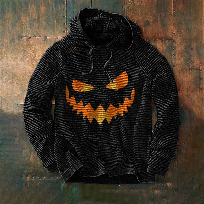 Halloween Men's Halloween digital print Hooded Sweatshirt - K - 2 COLORS -