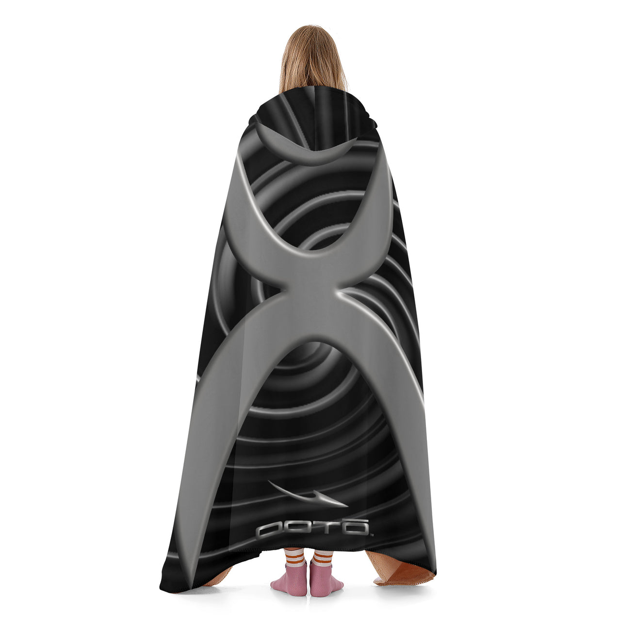 OOTO - SPIRALING GLYPHIC - SF_F15 Hooded Blanket - 2 SIZES -1 COLOR -