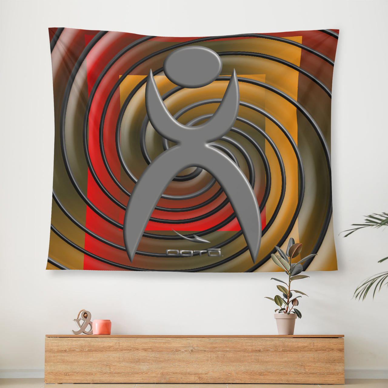 OOTO - GLYPHIC EN SPIRAL EPIC JOURNEY GRADIENT - D34 Wall Tapestry - 3 SIZES -