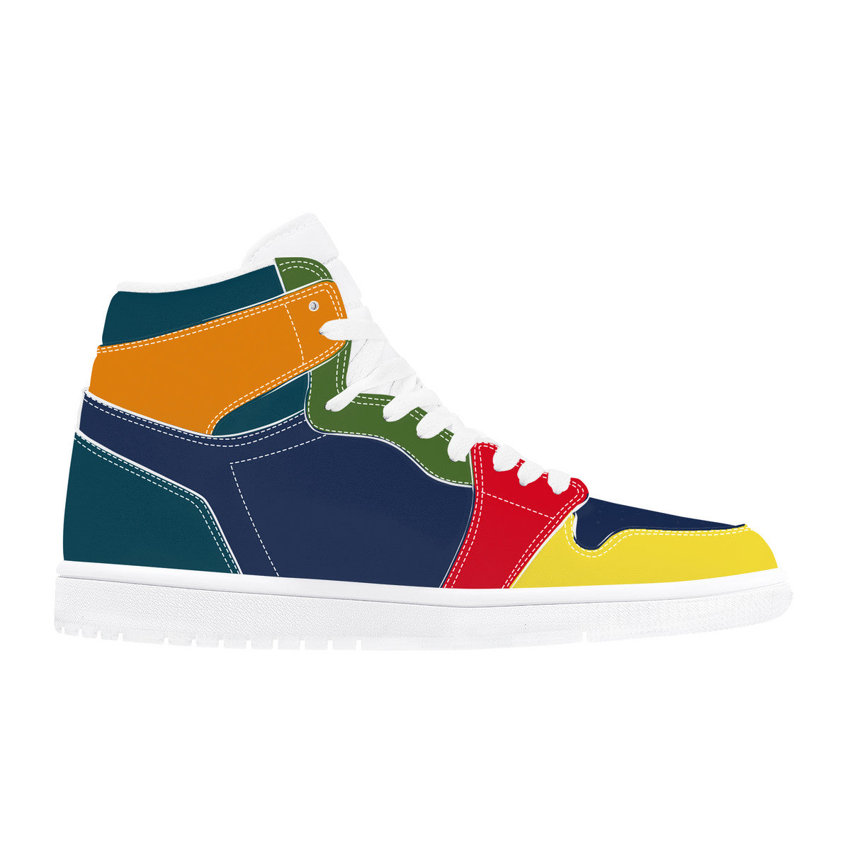 OOTO - D17 High Top Synthetic Leather Sneaker - SCRAMBLE - 1 COLOR -