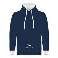 Thumbnail for OOTO - DASH EN WHITE OVER DARK BLUE - D55 Men's All Over Print Hoodie - 1 COLOR -