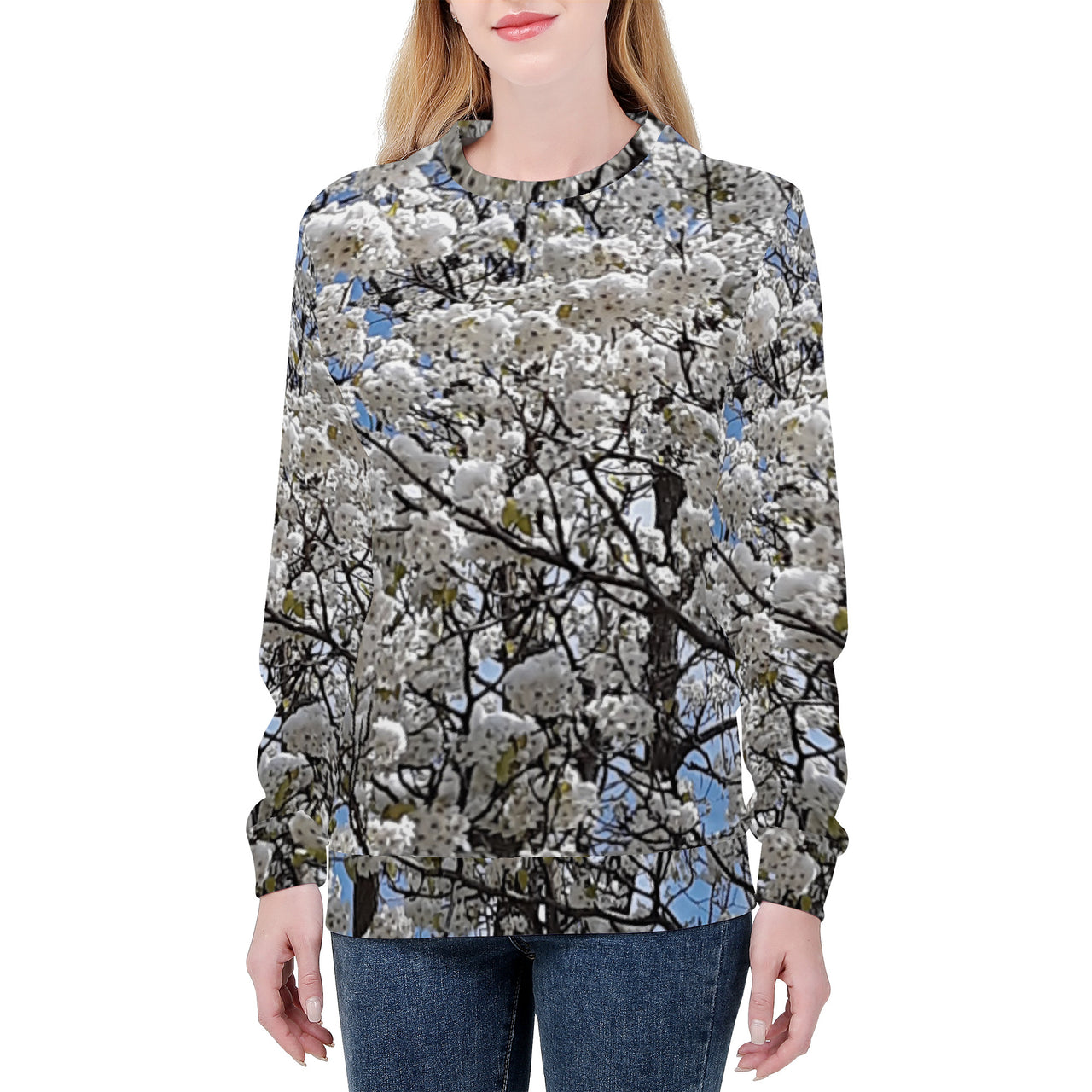 OOTO - BLOSSOMS - D84 Women's All Over Print Sweater