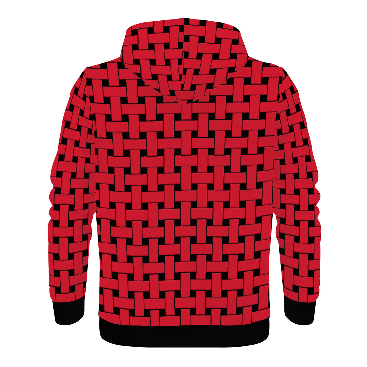 OOTO - RED WEAVE - D55 Men's Print Hoodie - 1 COLOR -