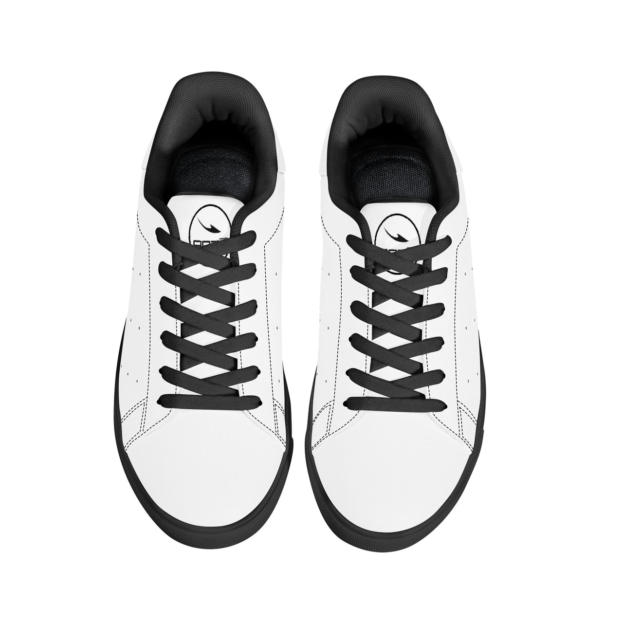 OOTO - SIMPLE CLASSIC B & W - Boarding shoes -  D27 Low-Top Synthetic Leather Sneakers - Black soles - 1 COLOR -