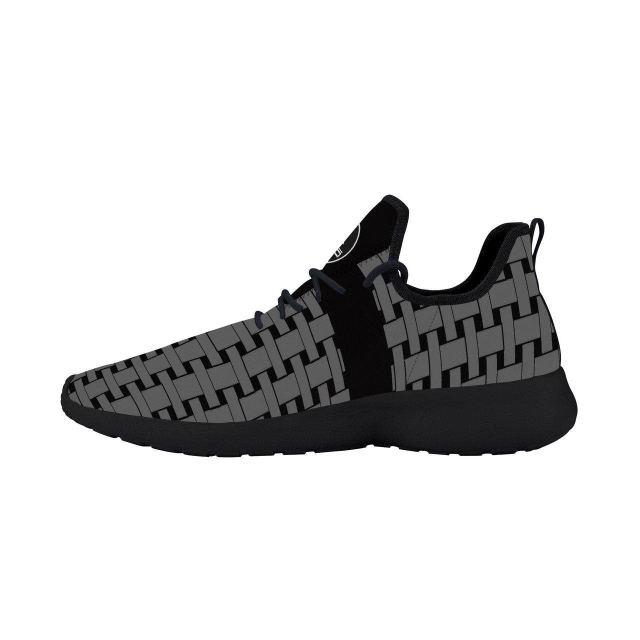 OOTO - Lightweight Mesh Knit Sneaker - GREY WEAVE ON BLACK - Black soles - 1 COLOR -