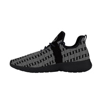 Thumbnail for OOTO - Lightweight Mesh Knit Sneaker - GREY WEAVE ON BLACK - Black soles - 1 COLOR -