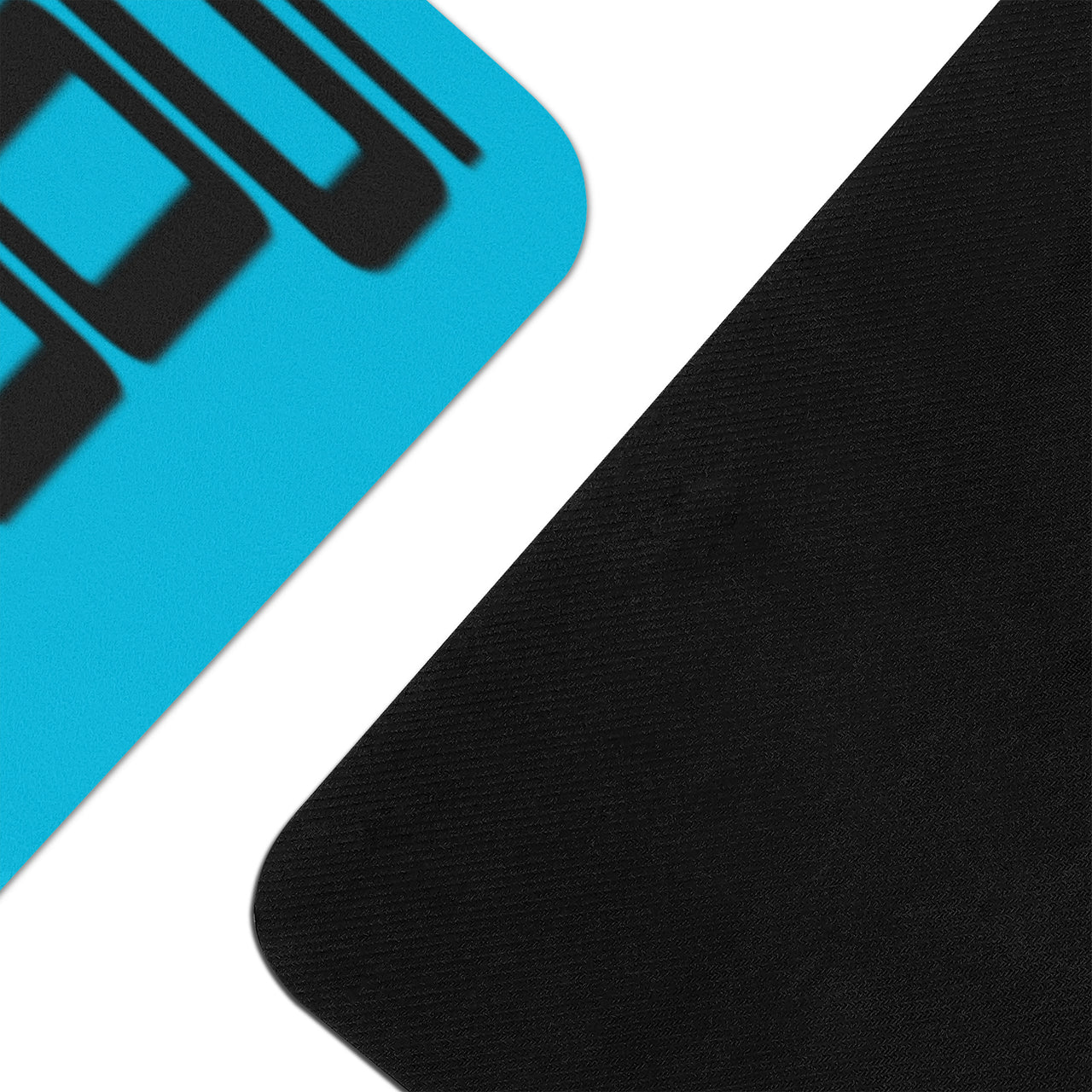 OOTO - Yoga Mat - Black frame on neon light blue