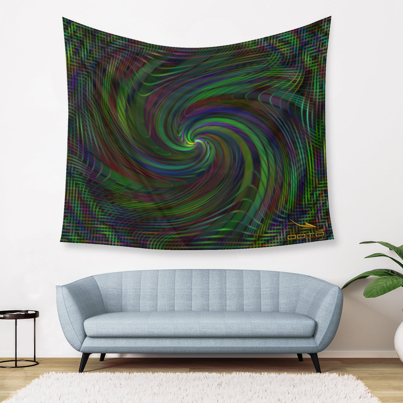 OOTO - GREEN REALITY - Wall Tapestry - 3 SIZES -