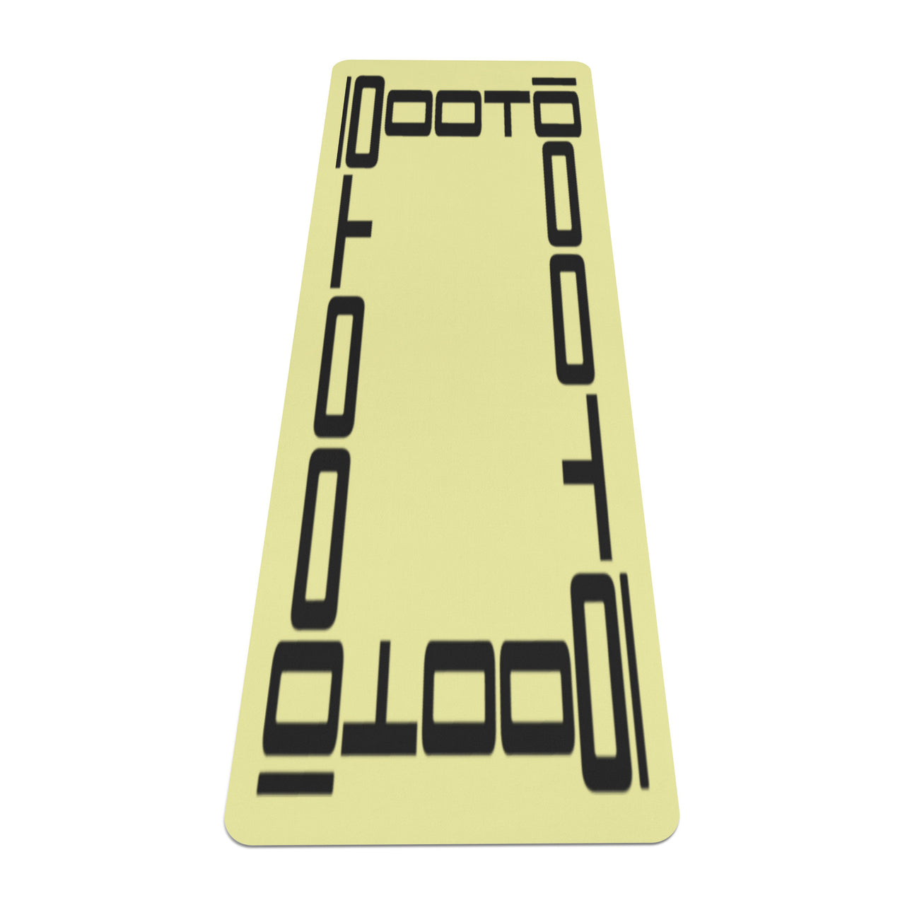 OOTO - Yoga Mat - Black frame on pale yellow