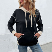 Thumbnail for New women's long-sleeved casual color block sweater - K - 4 COLORS -