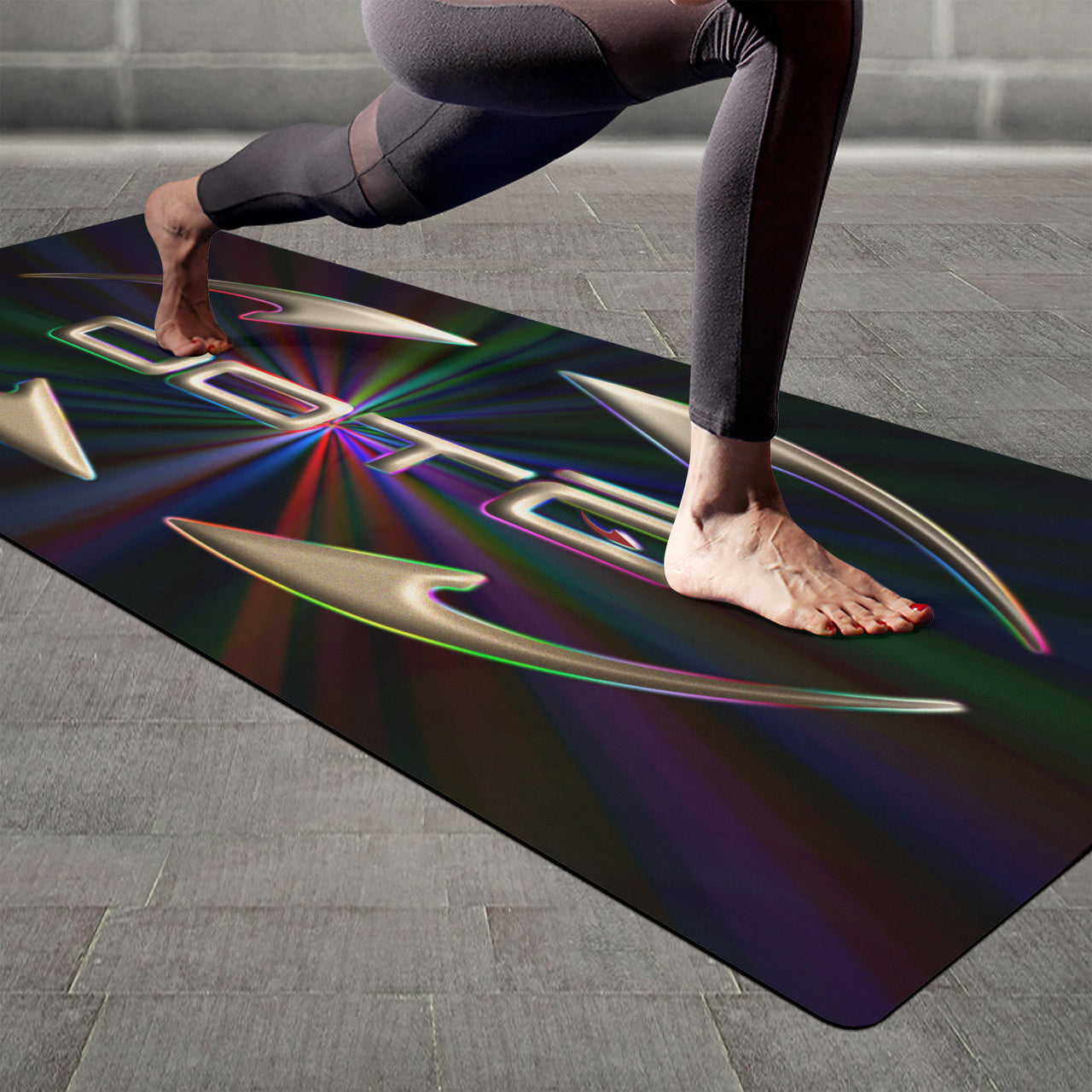 OOTO - Yoga Mat - Dash en gold quad dark prism