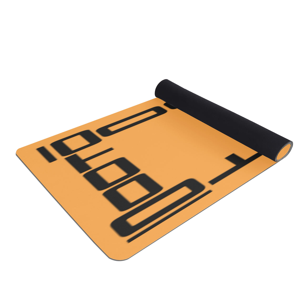 OOTO - Yoga Mat - Black frame on cream orange