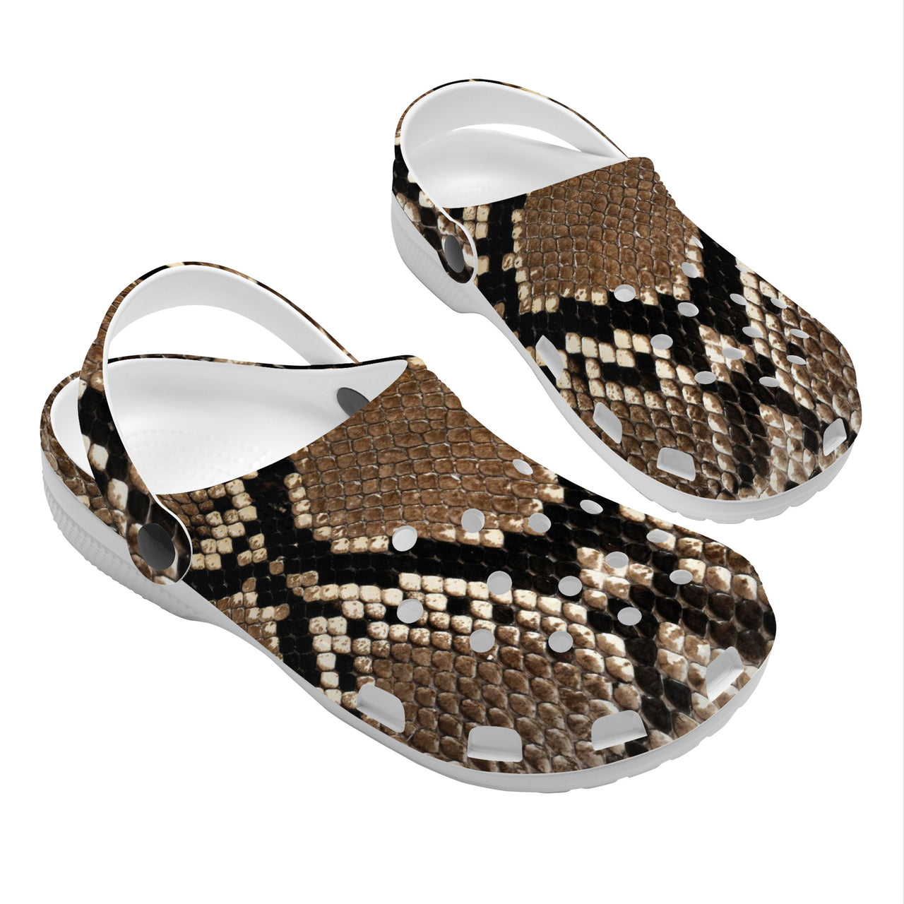 OOTO - SNAKE SKIN (PRINT) - SF_S48_WITH (OPTIONAL) PIVOTING HEEL STRAP - Crocs Clogs -