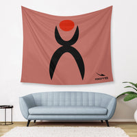 Thumbnail for OOTO - GLYPHIC EN BLACK AND RED - Wall Tapestry - 3 SIZES -