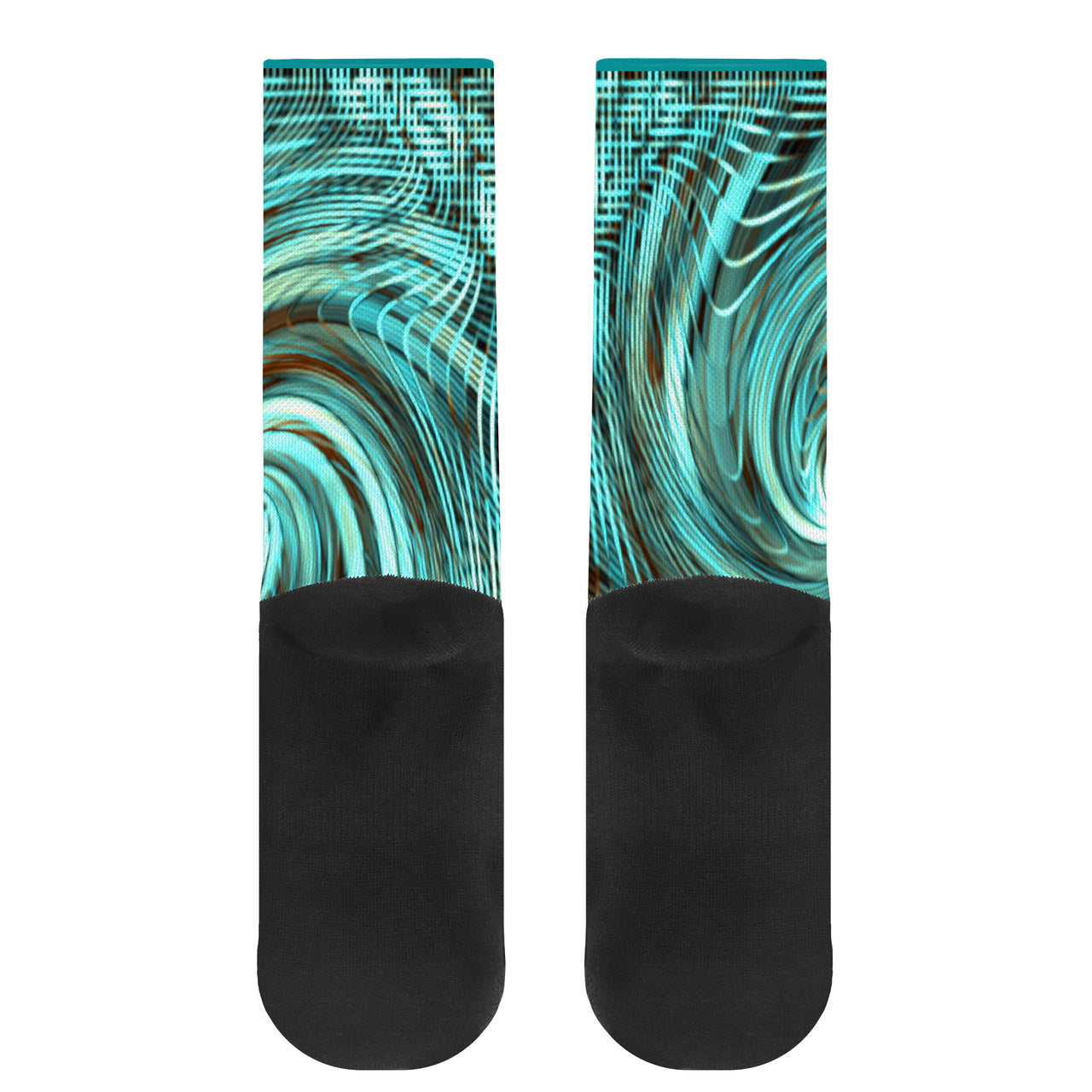 OOTO - GREEN REALITY AQUATIC PHASE - D45 Crew Socks - 1 COLOR -