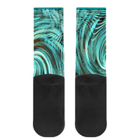 Thumbnail for OOTO - GREEN REALITY AQUATIC PHASE - D45 Crew Socks - 1 COLOR -