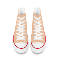 Thumbnail for OOTO - PEACH DELIGHT - High Top Canvas Shoes - White soles - 1 COLOR -