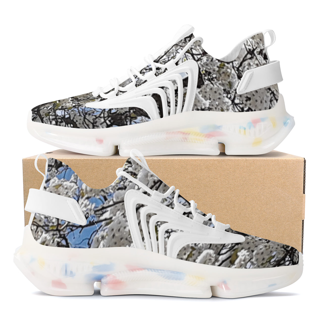 OOTO - BLOSSOMS - SF_S35 Air Max React Sneakers - White soles - 1 COLOR -