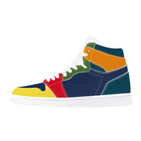 Thumbnail for OOTO - D17 High Top Synthetic Leather Sneaker - SCRAMBLE - 1 COLOR -