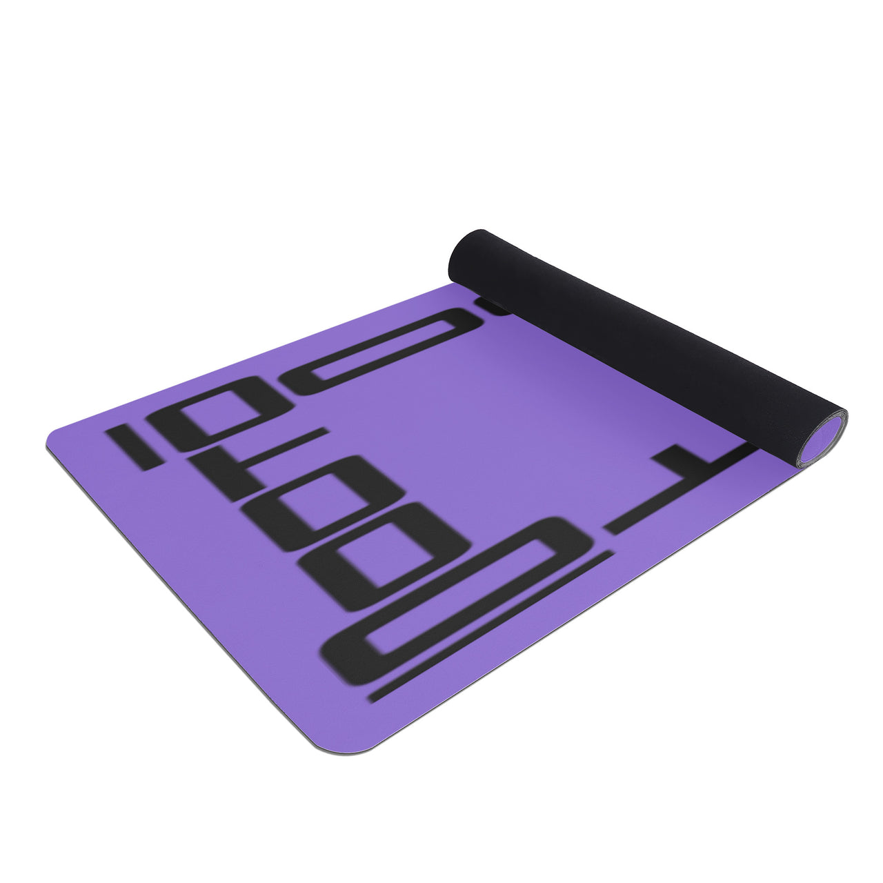 OOTO - Yoga Mat - Black frame on neon light purple