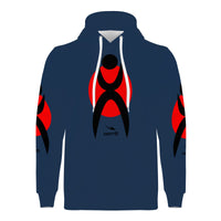 Thumbnail for OOTO - GLYPHIC EN BLACK OVER RED - Men's Hoodie - 1 COLOR -