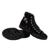 Thumbnail for OOTO - High Top Canvas Shoes - DOWNWARD ORBITAL FADE - Black soles - 1 COLOR -