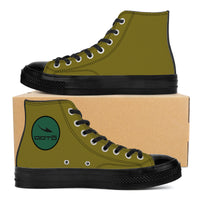 Thumbnail for OOTO - NOISEY LT. OLIVE - High top canvas shoes - Black soles - 1 COLOR -