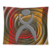 Thumbnail for OOTO - GLYPHIC EN SPIRAL EPIC JOURNEY GRADIENT - D34 Wall Tapestry - 3 SIZES -