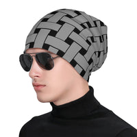 Thumbnail for OOTO - GREY WEAVE ON BLACK -HC_T6 Adult Knitted Beanie - 1 COLOR -