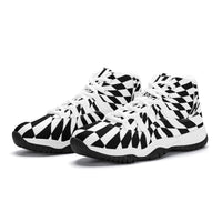 Thumbnail for OOTO - CHECKERED PAST - SF_S38 High Top Air Retro Sneakers - White soles - 1 COLOR -