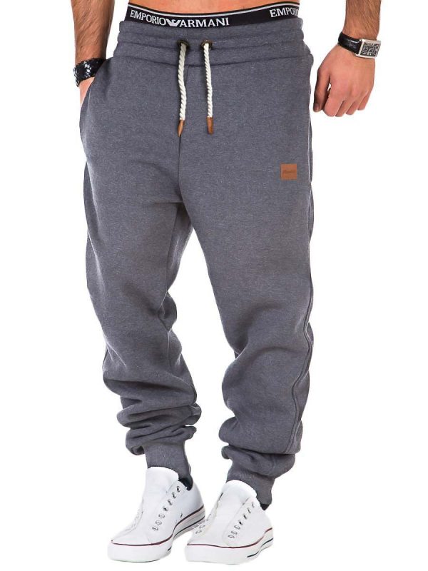 Men's elastic waist sports casual trousers and sweatpants - K - 4 COLORS -