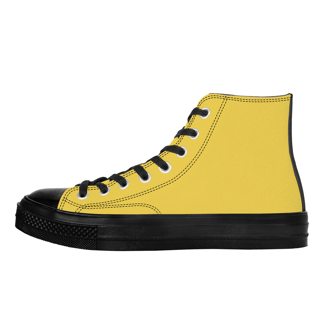 OOTO - LEMON WEDGE - High Top Canvas Shoes - Black soles - 1 COLOR -