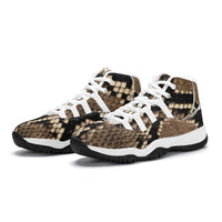 Thumbnail for OOTO - SNAKE SKIN (print) High Top Air Retro Sneakers - White soles - 1 COLOR -