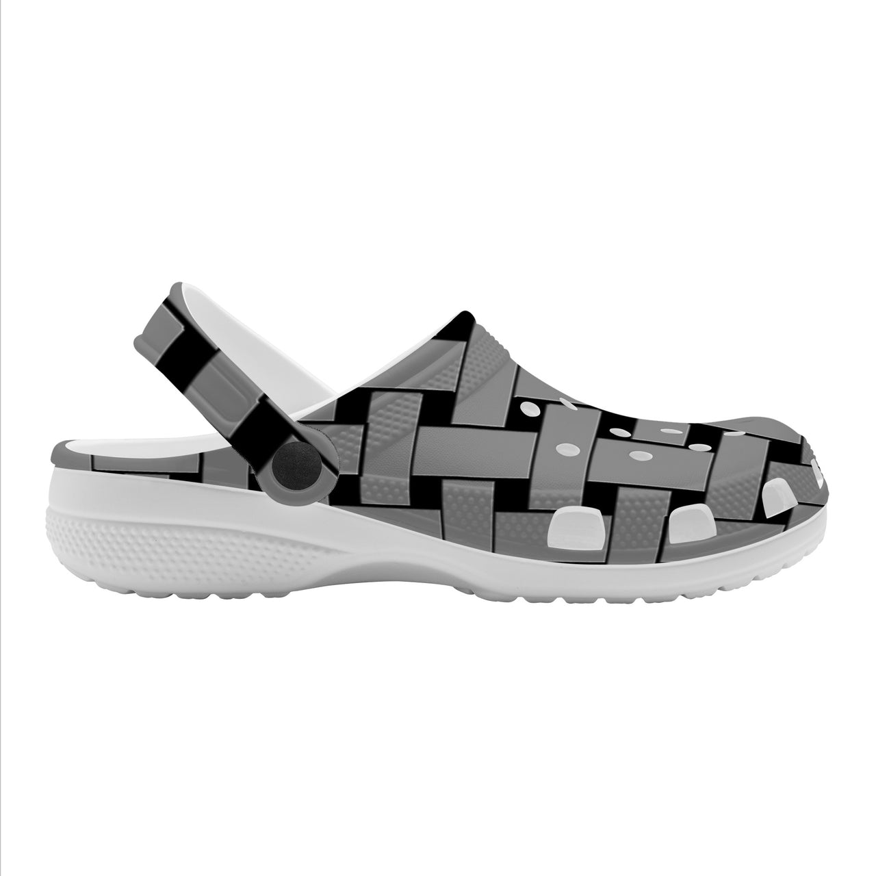 OOTO - GREY WEAVE - WITH (OPTIONAL) PIVOTING HEEL STRAP - SF_S48 -_Crocs Clogs -