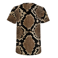 Thumbnail for SNAKE SKIN (PRINT) - D61 Men's All Over Print T-Shirt - 1 COLOR -