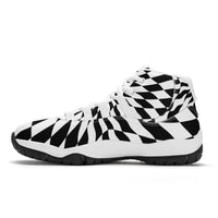 Thumbnail for OOTO - CHECKERED PAST - SF_S38 High Top Air Retro Sneakers - White soles - 1 COLOR -