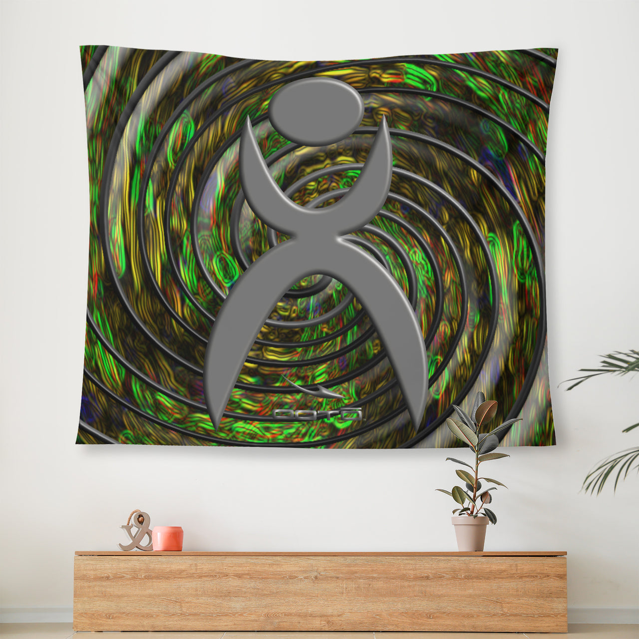 OOTO - GLYPHIC EN SPIRAL EPIC JOURNEY D4 - D34 Wall Tapestry - 3 SIZES -