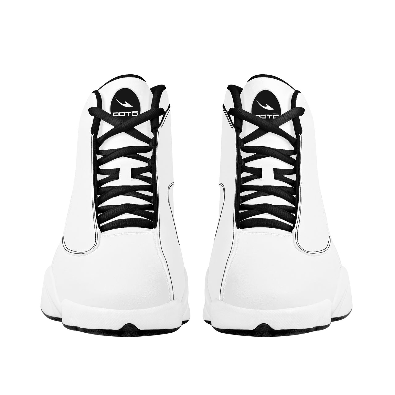 OOTO - EZ WHITE -  SF_D89 Basketball Shoes - White soles -  Black tread - 1 COLOR -