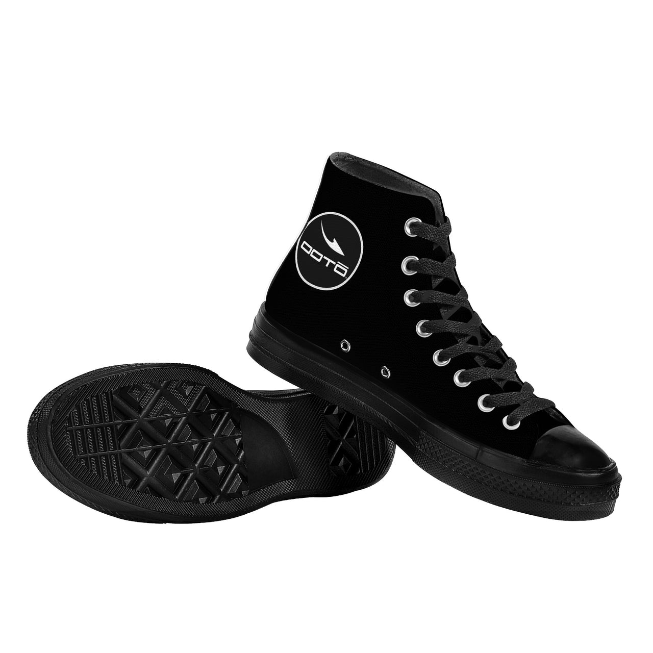 OOTO - AT MIDNIGHT - SF_D71 High Top Canvas Shoes - Black soles - 1 COLOR -