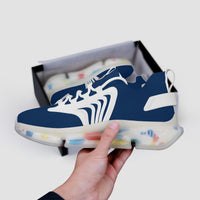 Thumbnail for OOTO - Max React Sneakers - CLASSIC B & W RED HOVER - FLAG BLUE - 1 COLOR -