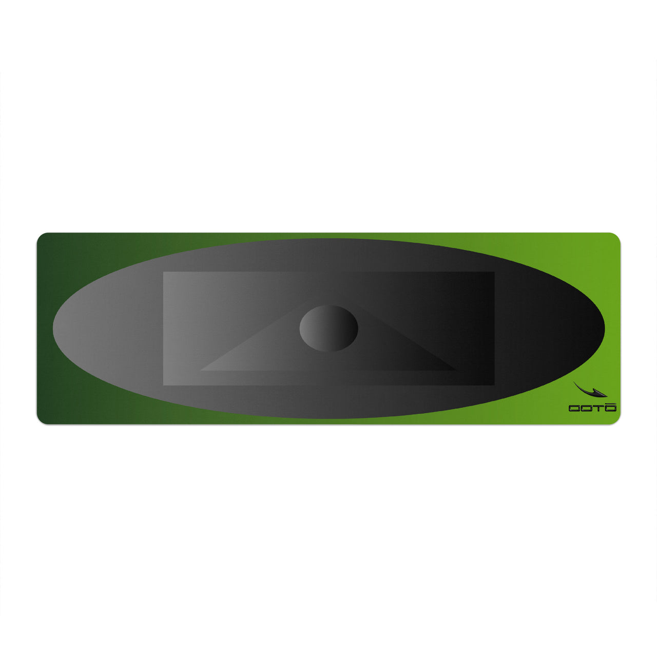 OOTO - Yoga Mat- Gray shape phase en green