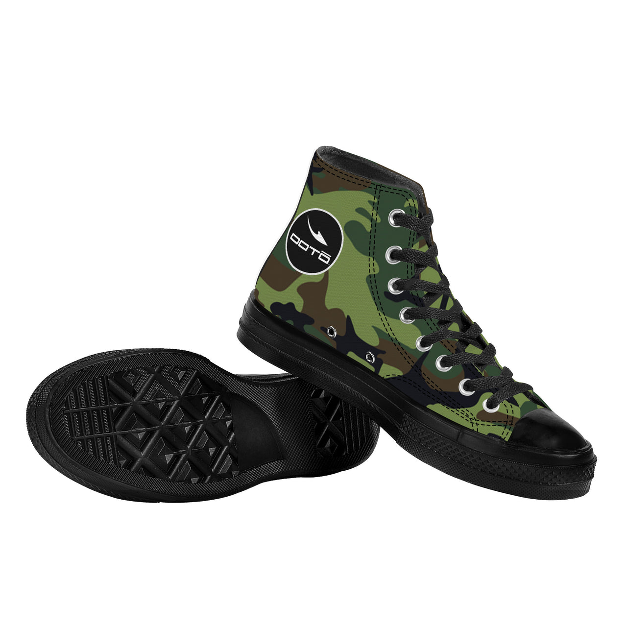 OOTO - CAMO - SF_D71 High Top Canvas Shoes - Black soles - 1 COLOR -