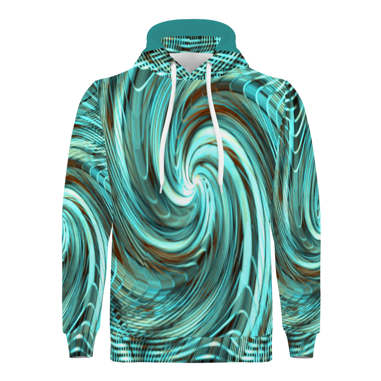 OOTO - GREEN REALITY AQUATIC PHASE - D55 Men's All Over Print Hoodie - 1 COLOR -