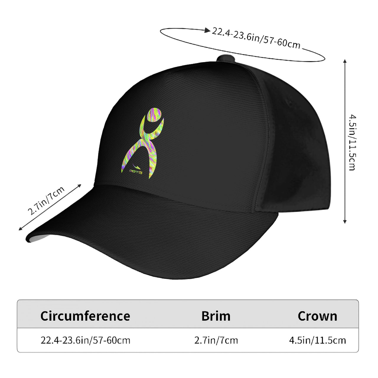 OOTO - GLYPHIC EN NEON TIDE - HC_T1 Curved Brim Baseball Cap - 1 COLOR -