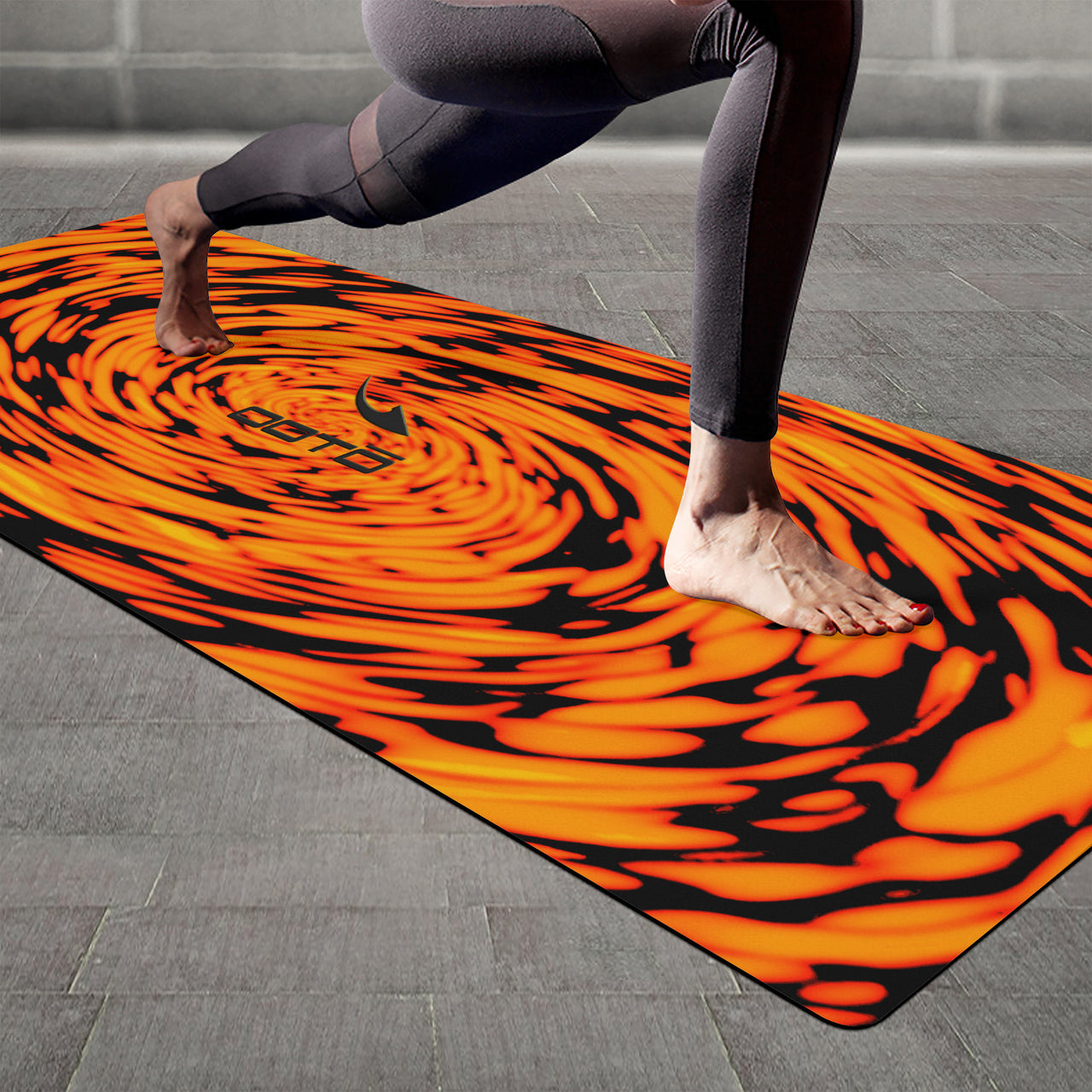 OOTO - Yoga Mat - Dark tunnel en citrus glow