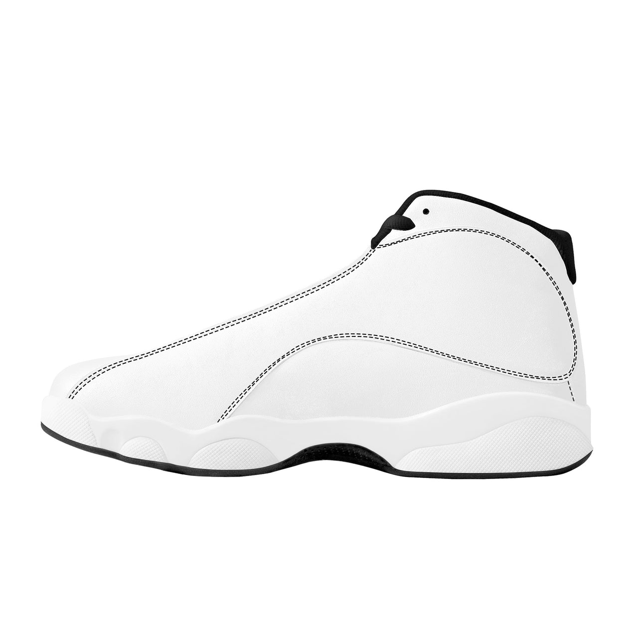 OOTO - EZ WHITE -  SF_D89 Basketball Shoes - White soles -  Black tread - 1 COLOR -